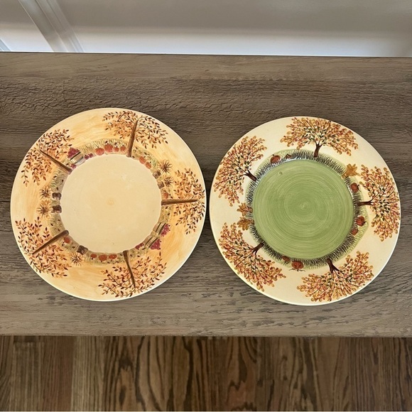 Yankee Candle Retired Autumn Harvest Halloween Candle Plates/Candle Holder - Picture 1 of 14